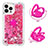 Coque Silicone Housse Etui Gel Bling-Bling avec Support Bague Anneau S01 pour Apple iPhone 13 Pro Max Petit