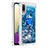 Coque Silicone Housse Etui Gel Bling-Bling avec Support Bague Anneau S01 pour Samsung Galaxy A02 Bleu