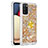 Coque Silicone Housse Etui Gel Bling-Bling avec Support Bague Anneau S01 pour Samsung Galaxy A03s Or