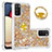 Coque Silicone Housse Etui Gel Bling-Bling avec Support Bague Anneau S01 pour Samsung Galaxy A03s Petit