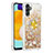 Coque Silicone Housse Etui Gel Bling-Bling avec Support Bague Anneau S01 pour Samsung Galaxy A04s Or