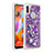 Coque Silicone Housse Etui Gel Bling-Bling avec Support Bague Anneau S01 pour Samsung Galaxy A11 Violet