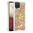 Coque Silicone Housse Etui Gel Bling-Bling avec Support Bague Anneau S01 pour Samsung Galaxy A12 5G Or