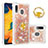 Coque Silicone Housse Etui Gel Bling-Bling avec Support Bague Anneau S01 pour Samsung Galaxy A20 Petit