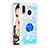 Coque Silicone Housse Etui Gel Bling-Bling avec Support Bague Anneau S01 pour Samsung Galaxy A20e Bleu Ciel