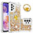 Coque Silicone Housse Etui Gel Bling-Bling avec Support Bague Anneau S01 pour Samsung Galaxy A23 4G Petit