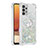 Coque Silicone Housse Etui Gel Bling-Bling avec Support Bague Anneau S01 pour Samsung Galaxy A32 5G Argent