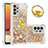 Coque Silicone Housse Etui Gel Bling-Bling avec Support Bague Anneau S01 pour Samsung Galaxy A32 5G Petit