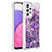 Coque Silicone Housse Etui Gel Bling-Bling avec Support Bague Anneau S01 pour Samsung Galaxy A33 5G Violet