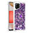 Coque Silicone Housse Etui Gel Bling-Bling avec Support Bague Anneau S01 pour Samsung Galaxy A42 5G Violet