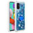 Coque Silicone Housse Etui Gel Bling-Bling avec Support Bague Anneau S01 pour Samsung Galaxy A51 4G Bleu