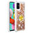 Coque Silicone Housse Etui Gel Bling-Bling avec Support Bague Anneau S01 pour Samsung Galaxy A51 4G Or