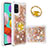 Coque Silicone Housse Etui Gel Bling-Bling avec Support Bague Anneau S01 pour Samsung Galaxy A51 4G Petit