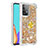 Coque Silicone Housse Etui Gel Bling-Bling avec Support Bague Anneau S01 pour Samsung Galaxy A52 4G Cyan