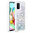 Coque Silicone Housse Etui Gel Bling-Bling avec Support Bague Anneau S01 pour Samsung Galaxy A71 4G A715 Argent