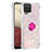 Coque Silicone Housse Etui Gel Bling-Bling avec Support Bague Anneau S01 pour Samsung Galaxy F12 Petit