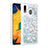 Coque Silicone Housse Etui Gel Bling-Bling avec Support Bague Anneau S01 pour Samsung Galaxy M10S Argent