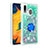 Coque Silicone Housse Etui Gel Bling-Bling avec Support Bague Anneau S01 pour Samsung Galaxy M10S Petit