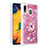 Coque Silicone Housse Etui Gel Bling-Bling avec Support Bague Anneau S01 pour Samsung Galaxy M10S Petit