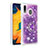 Coque Silicone Housse Etui Gel Bling-Bling avec Support Bague Anneau S01 pour Samsung Galaxy M10S Violet