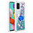 Coque Silicone Housse Etui Gel Bling-Bling avec Support Bague Anneau S01 pour Samsung Galaxy M40S Petit