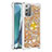 Coque Silicone Housse Etui Gel Bling-Bling avec Support Bague Anneau S01 pour Samsung Galaxy Note 20 5G Or