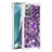 Coque Silicone Housse Etui Gel Bling-Bling avec Support Bague Anneau S01 pour Samsung Galaxy Note 20 5G Petit