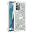 Coque Silicone Housse Etui Gel Bling-Bling avec Support Bague Anneau S01 pour Samsung Galaxy Note 20 5G Petit