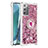 Coque Silicone Housse Etui Gel Bling-Bling avec Support Bague Anneau S01 pour Samsung Galaxy Note 20 5G Petit