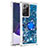 Coque Silicone Housse Etui Gel Bling-Bling avec Support Bague Anneau S01 pour Samsung Galaxy Note 20 Ultra 5G Petit