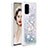 Coque Silicone Housse Etui Gel Bling-Bling avec Support Bague Anneau S01 pour Samsung Galaxy S20 Argent