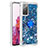 Coque Silicone Housse Etui Gel Bling-Bling avec Support Bague Anneau S01 pour Samsung Galaxy S20 FE 4G Bleu