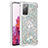 Coque Silicone Housse Etui Gel Bling-Bling avec Support Bague Anneau S01 pour Samsung Galaxy S20 FE 4G Petit