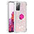 Coque Silicone Housse Etui Gel Bling-Bling avec Support Bague Anneau S01 pour Samsung Galaxy S20 FE 4G Petit