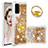 Coque Silicone Housse Etui Gel Bling-Bling avec Support Bague Anneau S01 pour Samsung Galaxy S20 Petit