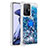 Coque Silicone Housse Etui Gel Bling-Bling avec Support Bague Anneau S01 pour Xiaomi Mi 11T 5G Bleu