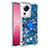 Coque Silicone Housse Etui Gel Bling-Bling avec Support Bague Anneau S01 pour Xiaomi Mi 12 Lite NE 5G Bleu