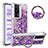 Coque Silicone Housse Etui Gel Bling-Bling avec Support Bague Anneau S01 pour Xiaomi Poco F5 Pro 5G Violet