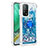 Coque Silicone Housse Etui Gel Bling-Bling avec Support Bague Anneau S01 pour Xiaomi Redmi K30S 5G Bleu