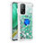 Coque Silicone Housse Etui Gel Bling-Bling avec Support Bague Anneau S01 pour Xiaomi Redmi K30S 5G Vert