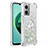 Coque Silicone Housse Etui Gel Bling-Bling avec Support Bague Anneau S01 pour Xiaomi Redmi Note 11E 5G Argent