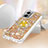 Coque Silicone Housse Etui Gel Bling-Bling avec Support Bague Anneau S01 pour Xiaomi Redmi Note 11E 5G Petit