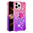 Coque Silicone Housse Etui Gel Bling-Bling avec Support Bague Anneau S02 pour Apple iPhone 13 Pro Max Petit