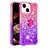 Coque Silicone Housse Etui Gel Bling-Bling avec Support Bague Anneau S02 pour Apple iPhone 14 Plus Petit