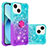 Coque Silicone Housse Etui Gel Bling-Bling avec Support Bague Anneau S02 pour Apple iPhone 14 Plus Petit