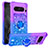 Coque Silicone Housse Etui Gel Bling-Bling avec Support Bague Anneau S02 pour Google Pixel 8 Pro 5G Violet