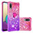 Coque Silicone Housse Etui Gel Bling-Bling avec Support Bague Anneau S02 pour Samsung Galaxy A02 Petit