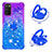 Coque Silicone Housse Etui Gel Bling-Bling avec Support Bague Anneau S02 pour Samsung Galaxy A03s Petit