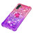 Coque Silicone Housse Etui Gel Bling-Bling avec Support Bague Anneau S02 pour Samsung Galaxy A04s Petit