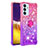 Coque Silicone Housse Etui Gel Bling-Bling avec Support Bague Anneau S02 pour Samsung Galaxy A05s Petit